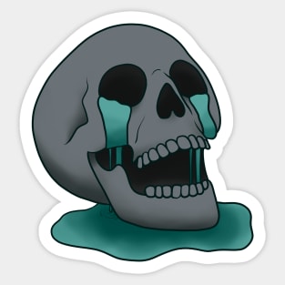 Skull Fountain (Water/Blue) Sticker